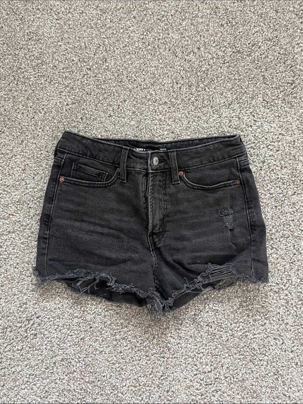 Old Navy Black High Rise OG Straight Shorts Size 4